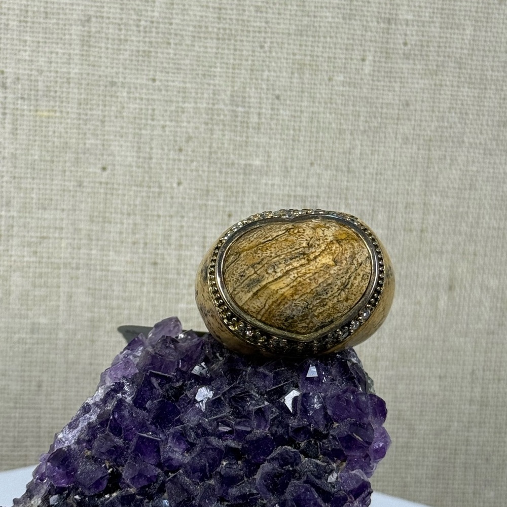 Elegant Brown Stone Ring